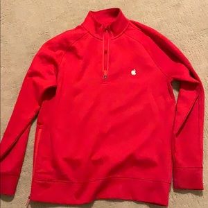 Apple red quarter zip jacket